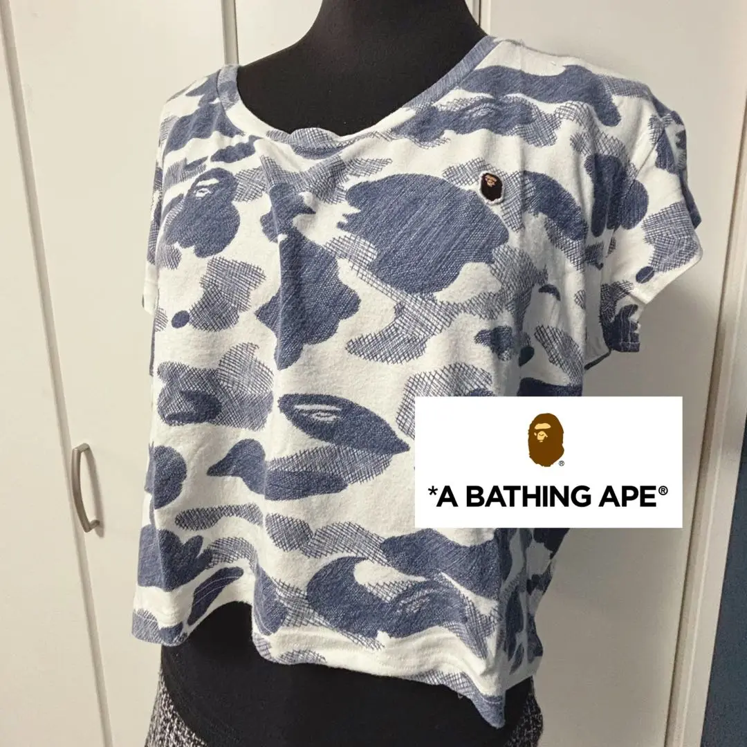 sarachiさん専用　a bathing ape クロップドTシャツ　M JAPAN APE FACE TEE | bape.com