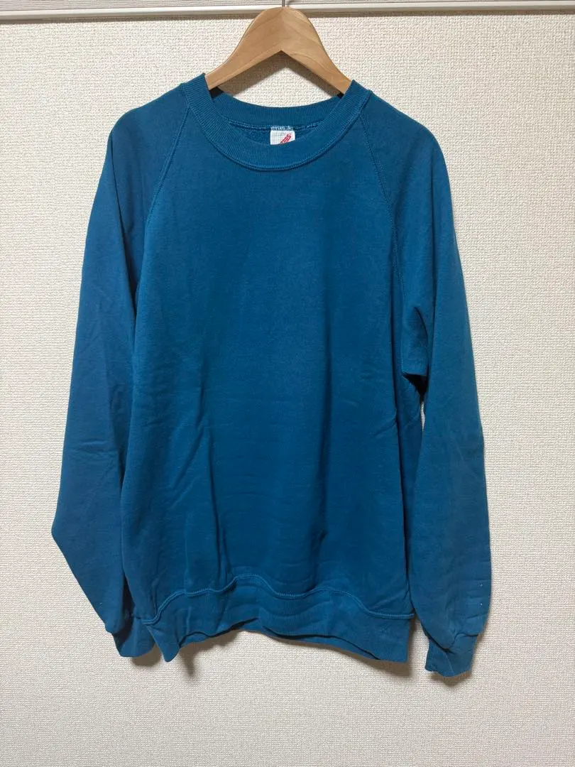 Thumbnail of USA-made JERZEES XL raglan sleeve sweatshirt, blue