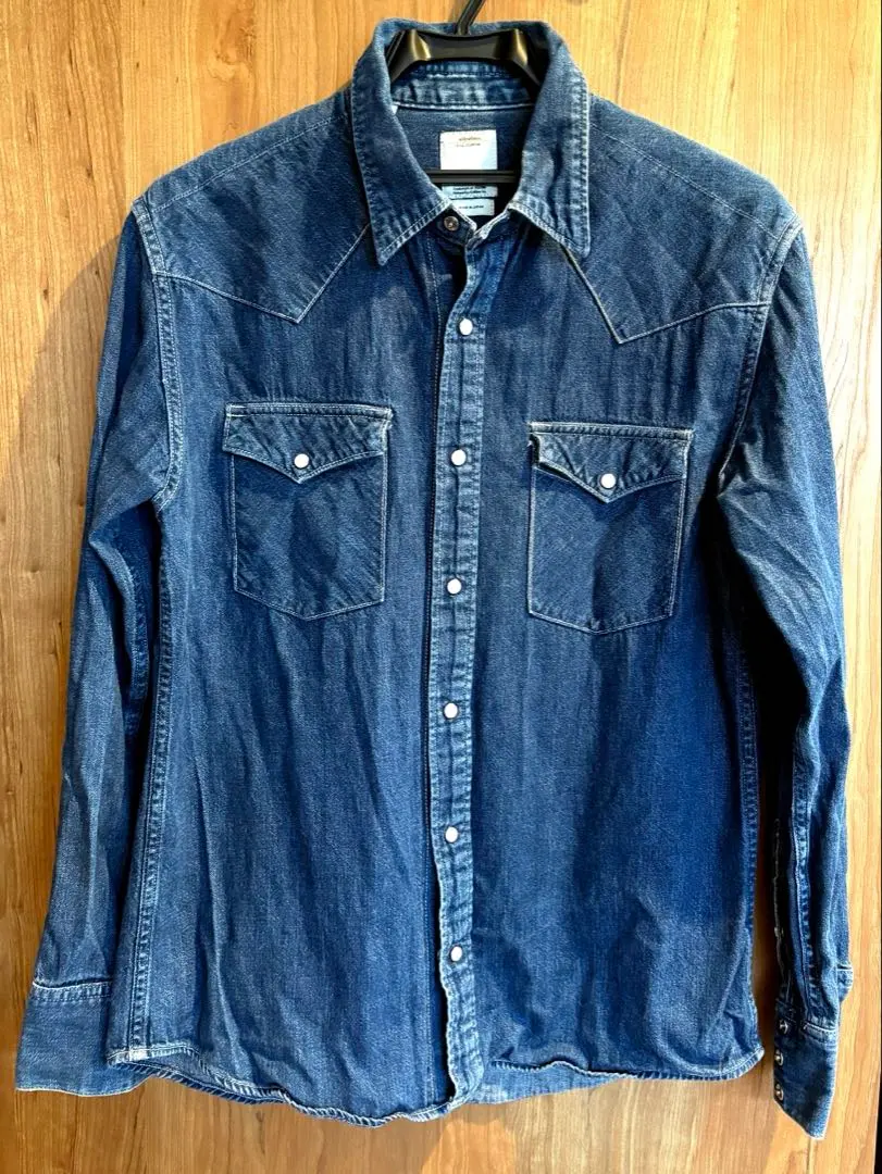 Thumbnail of visvim Denim Western Shirt Long Sleeve Size 2 Indigo