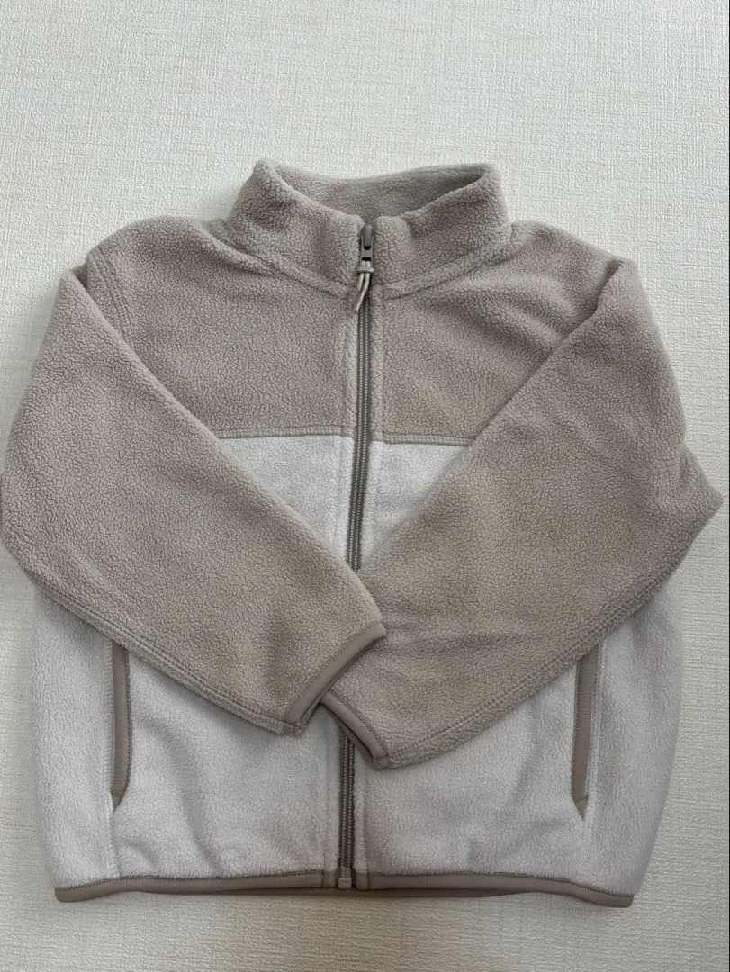 Thumbnail of Beige fleece jacket, Uniqlo
