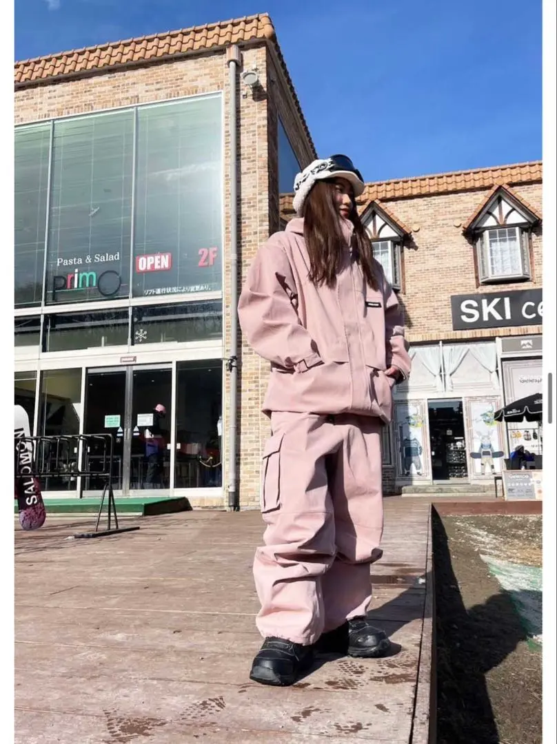 美品♡HIMANI 男女兼用スノボーマウンテンフードジャケットカーゴパンツセット 人気の贈り物が大集合 ハイマニ HIMANI フード付きジャケット