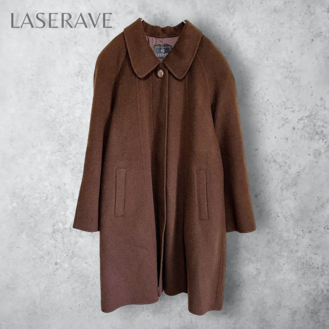 ☆123 美品 LASERAVE セットアップ スーツ 2B ウール ブラウン