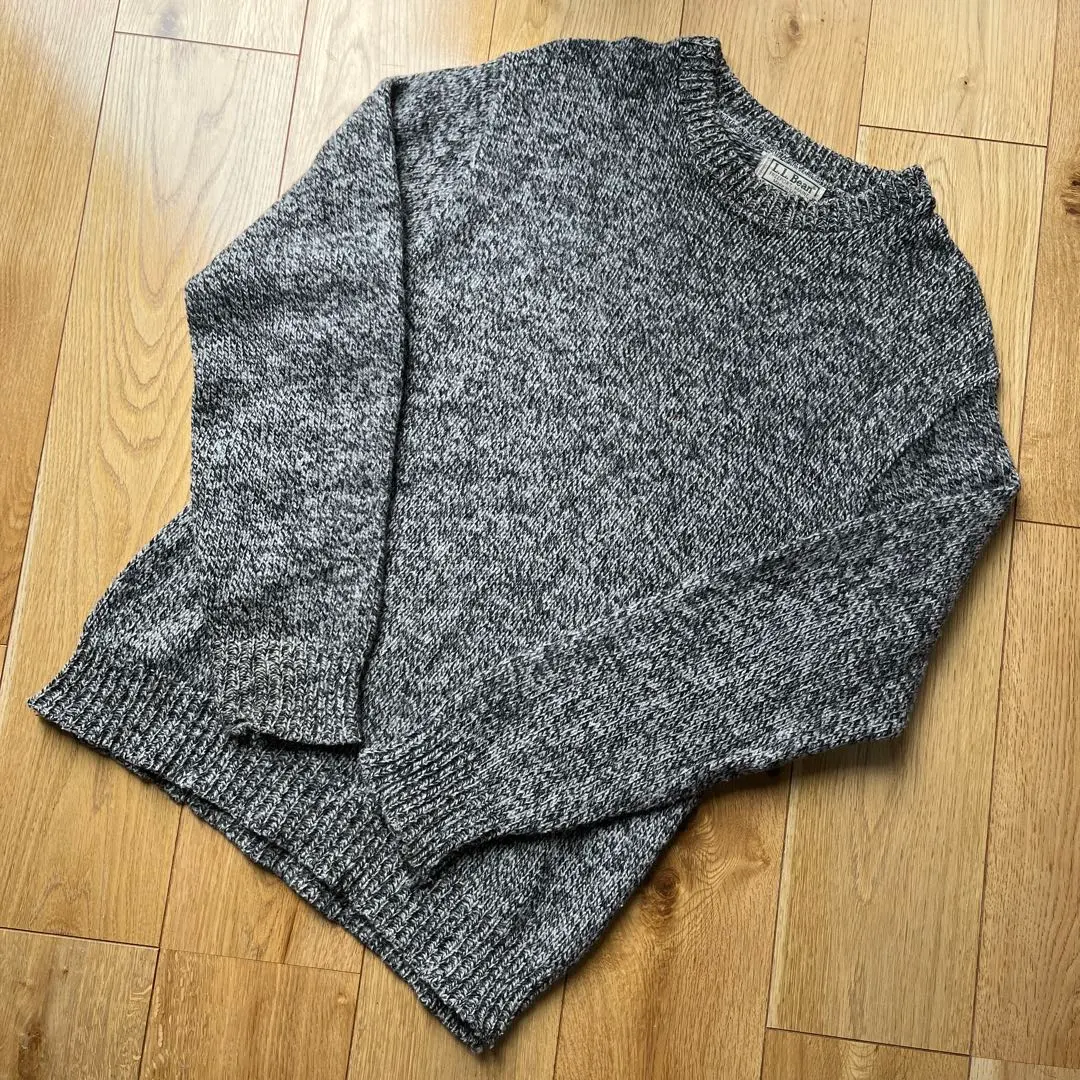 Thumbnail of 90s USA Made L.L.Bean Knit Sweater S boro Black Gray