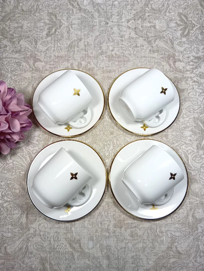 路易威登 Louis Vuitton 咖啡杯碟套裝 4客 全新附盒 的縮圖