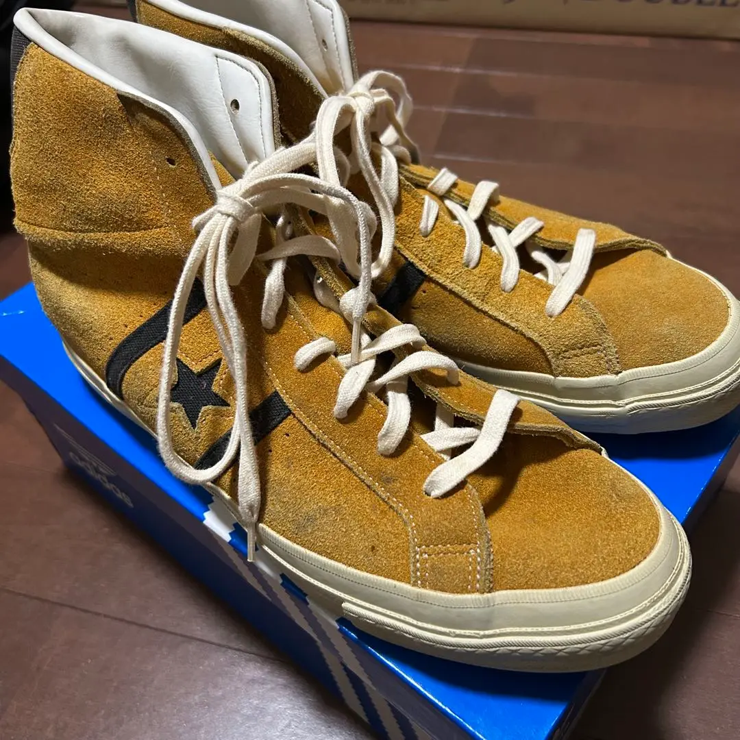 ジャックスター　ゴールドスエード　RETRO SU HI CONVERSE STAR & BARS (JACK STAR) GOLD SUEDE（本革）ジャック