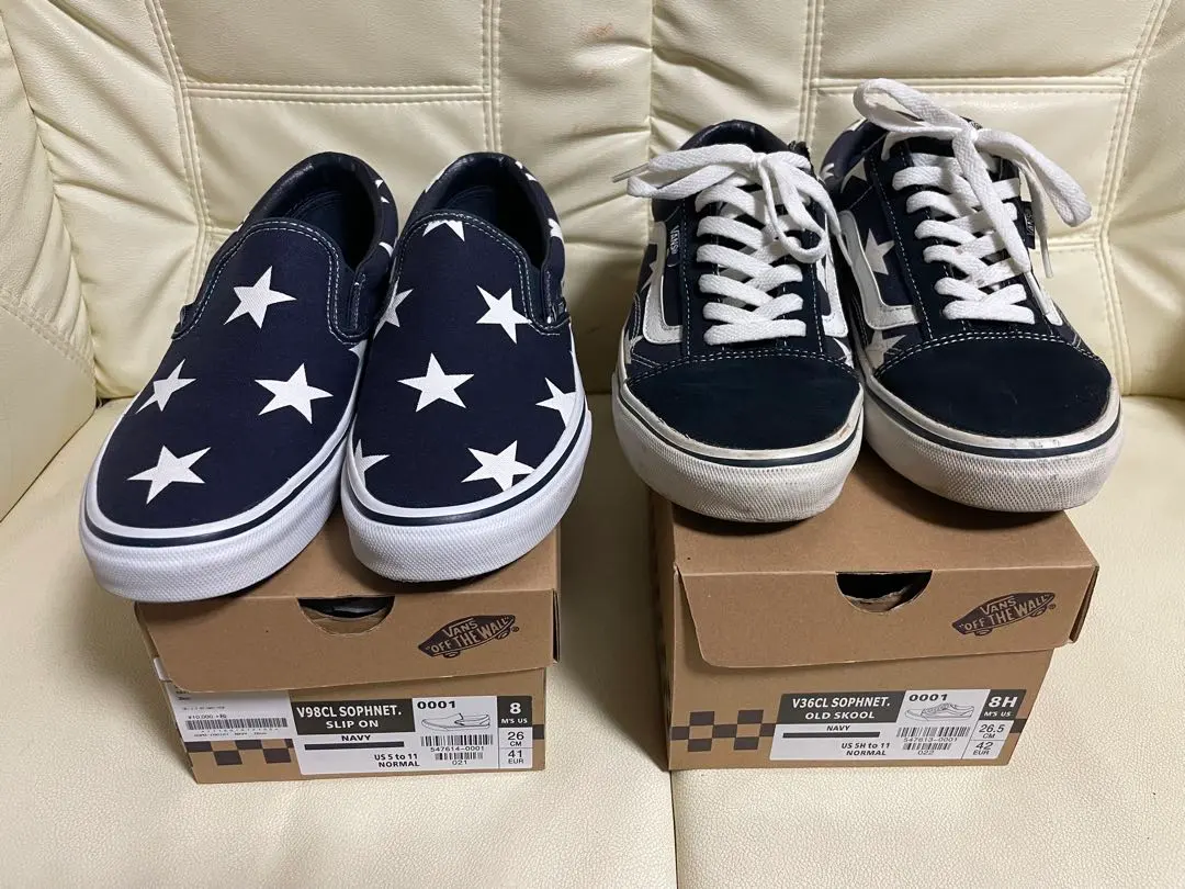 Vans スリッポン 星柄 ネイビー Vans スリッポン 星柄 ネイビー