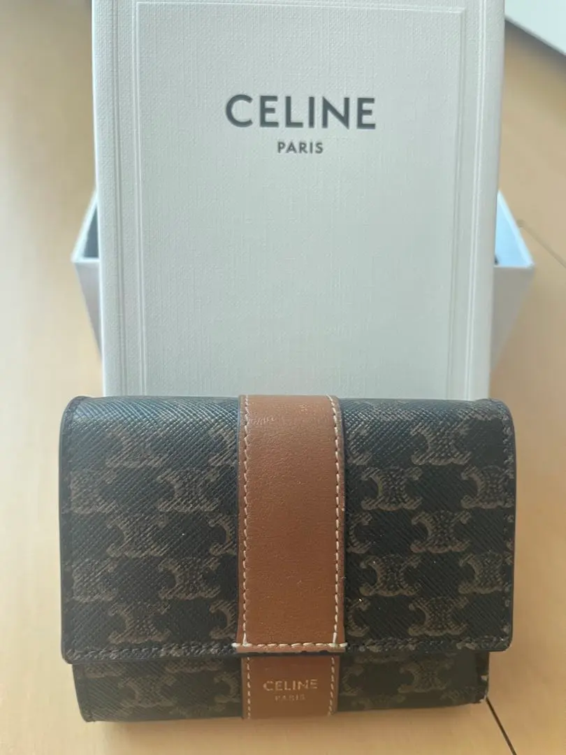 Thumbnail of CELINE Trifold Wallet, Dark Brown