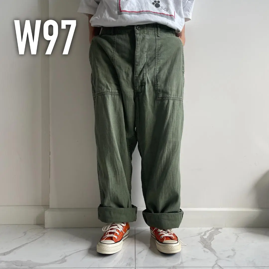 68年製 状態良好 ヴィンテージ ファティーグパンツ 実寸ウエスト34相当 2025年最新】og-107 ファティーグパンツ 60年代の人気アイテム