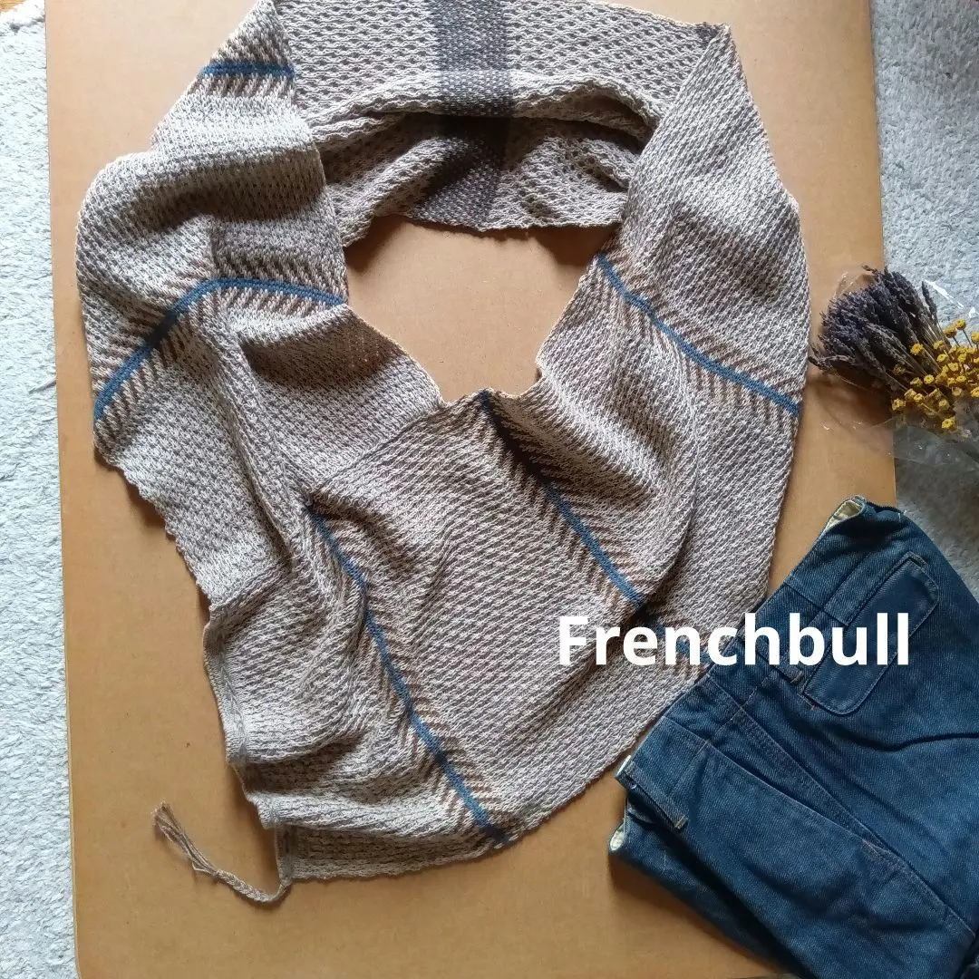 【新品未使用】フレンチブル　French Bull ストール　オフホワイト　綿 新品未使用】フレンチブル French Bull ストール オフホワイト