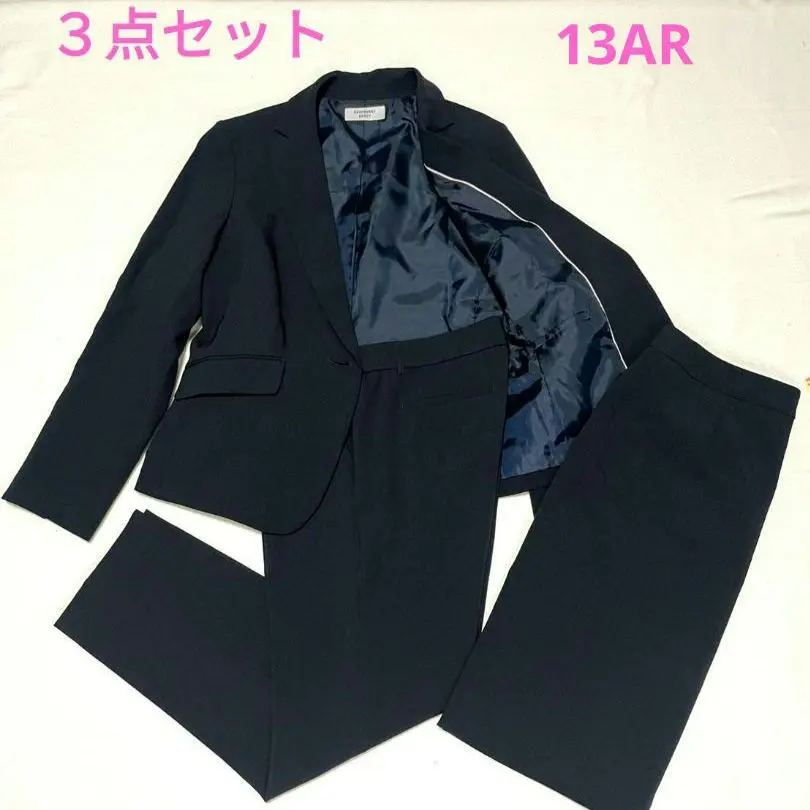 三件套 條紋 西裝套裝 商務 正式 海軍藍 的縮圖