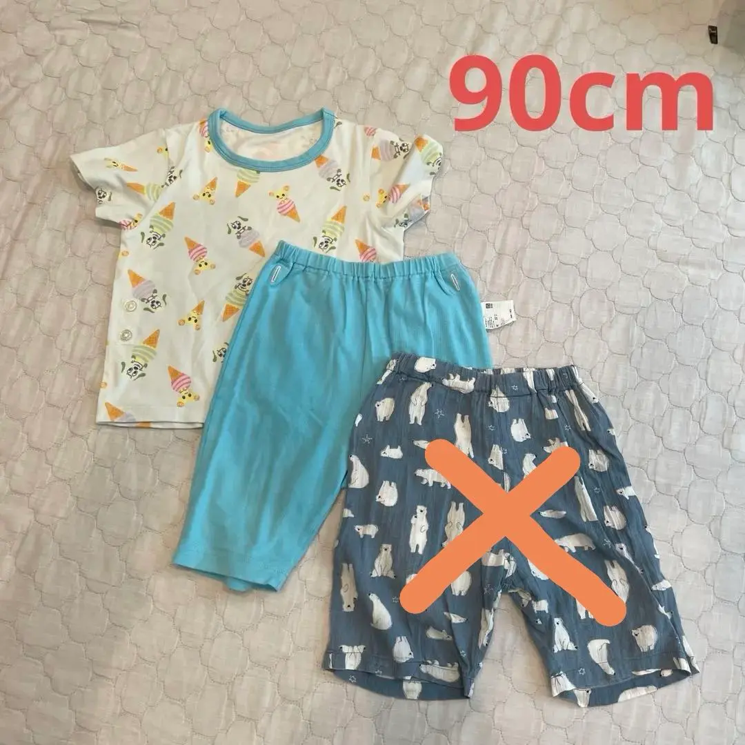 UNIQLO 短袖睡衣 咿咿呀呀 90cm 的縮圖