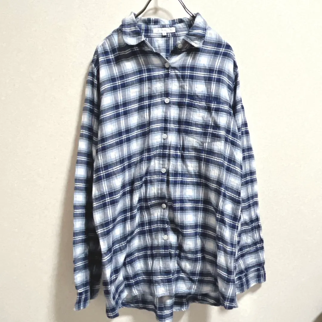 Thumbnail of ◆Final Price◆ THE SHOP TK Women's Checkered Shirt, Blue, Free Size