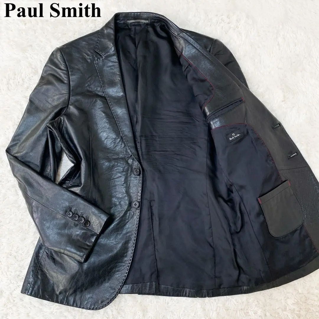 【しん】PS Paul smith 木村拓哉 HERO レザージャケット ポールスミス 羊革テーラードジャケット 映画HERO キムタク着用