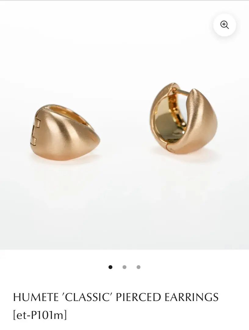 hum 18Kゴールド ダイヤ付き 八角形 フープピアス 中型 hum 18Kゴールド ダイヤ付き 八角形 フープピアス 中型