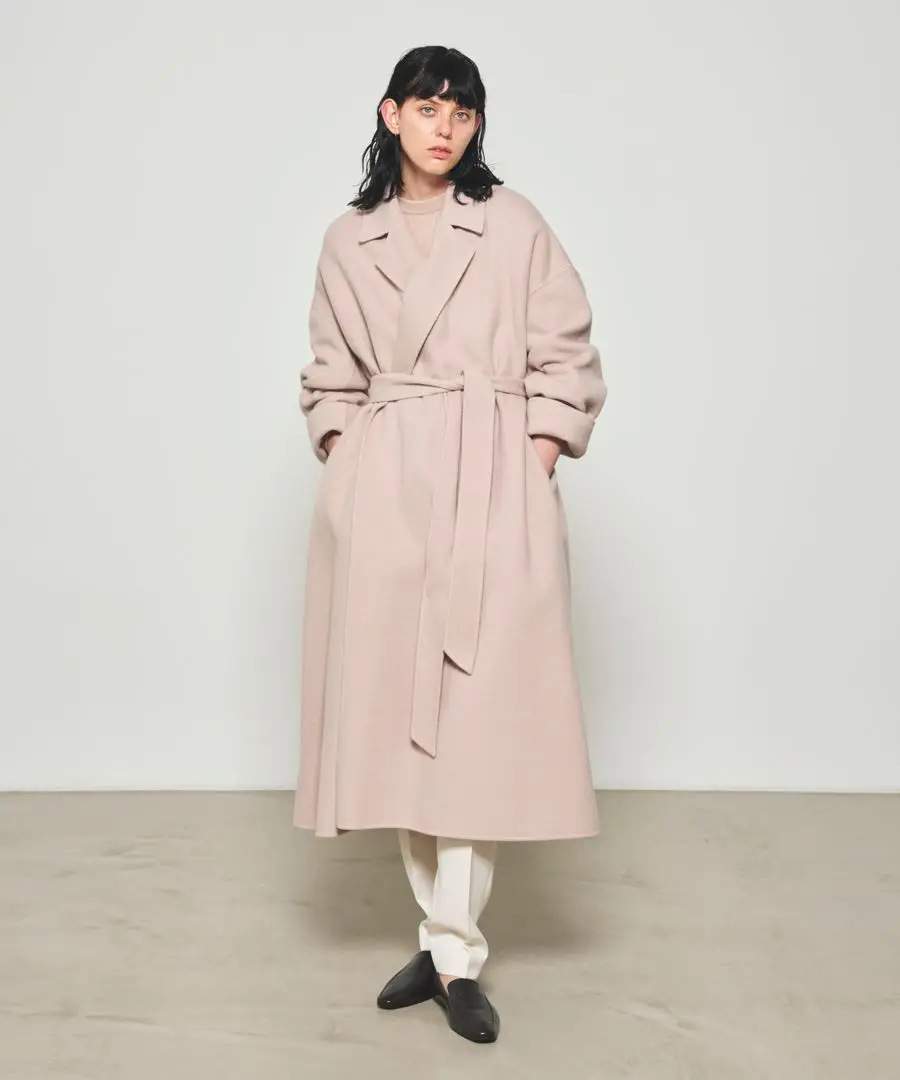 NORCO ピンク ロングコート ベルト付き NORCO ピンク ロングコート ベルト付き