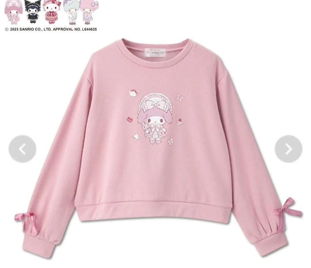 Thumbnail of New ☆ Sanrio ☆ My Melody ☆ Pink Sweatshirt M Fleece-lined Ribbon