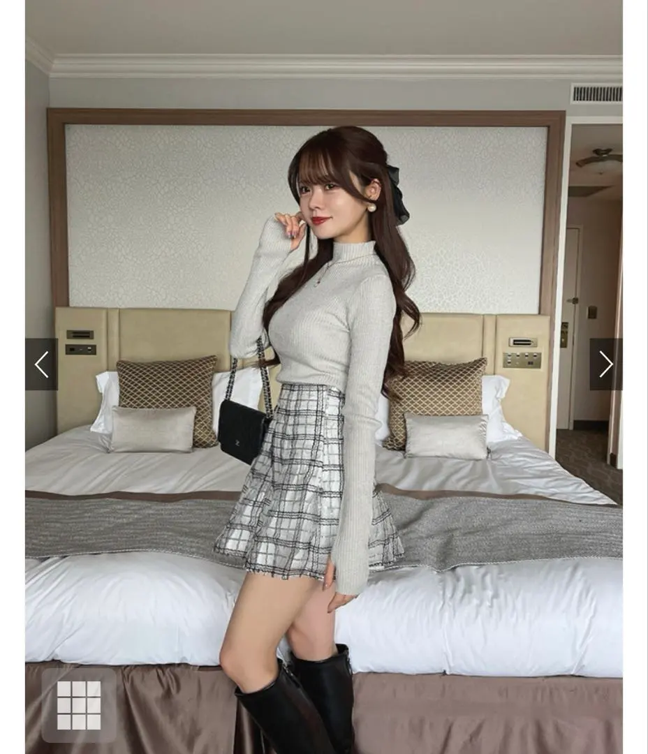 Thumbnail of Mini skirt with check pattern and lining