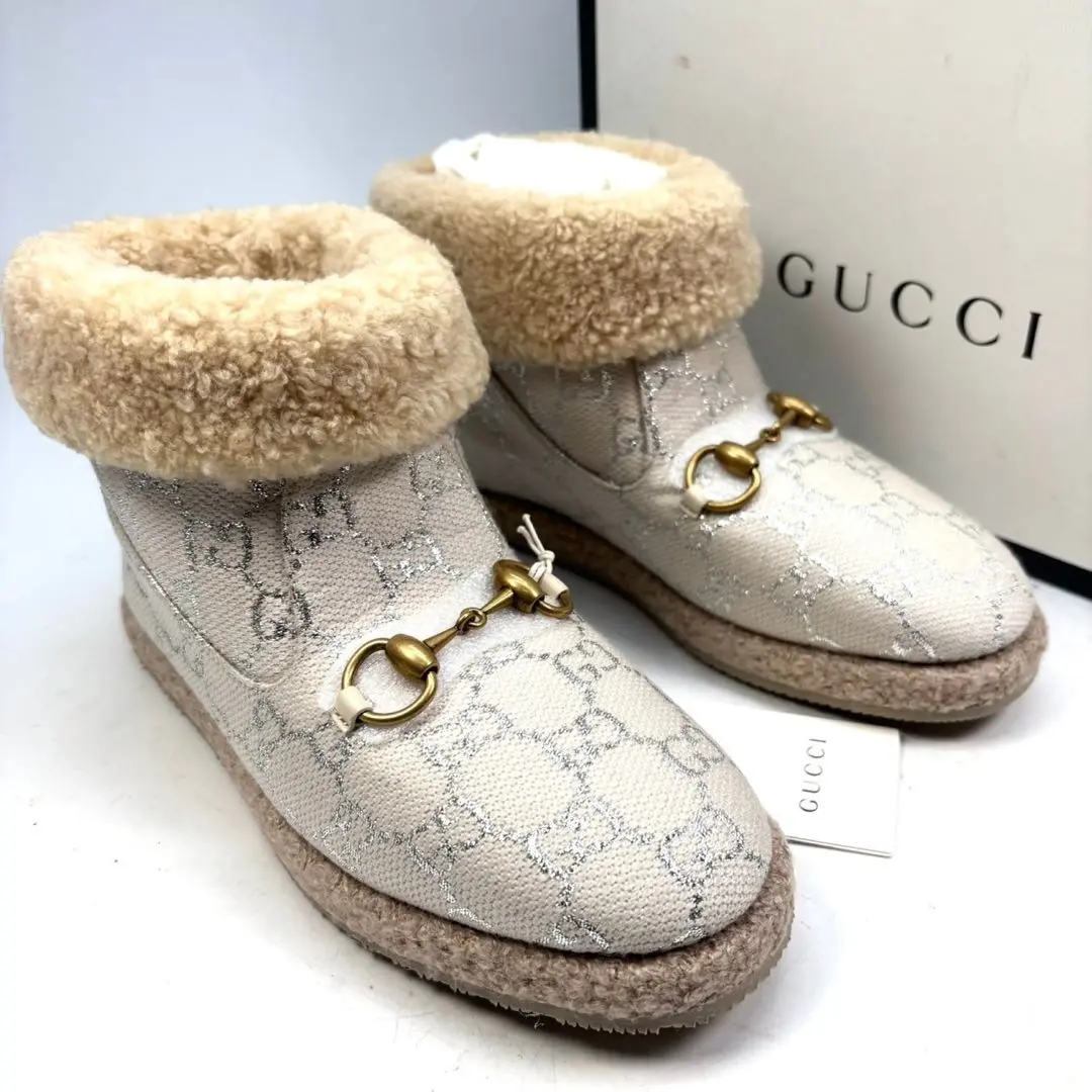 GUCCI ムートンブーツ GUCCI - □新品□未使用□ GUCCI グッチ ホースビット ムートン