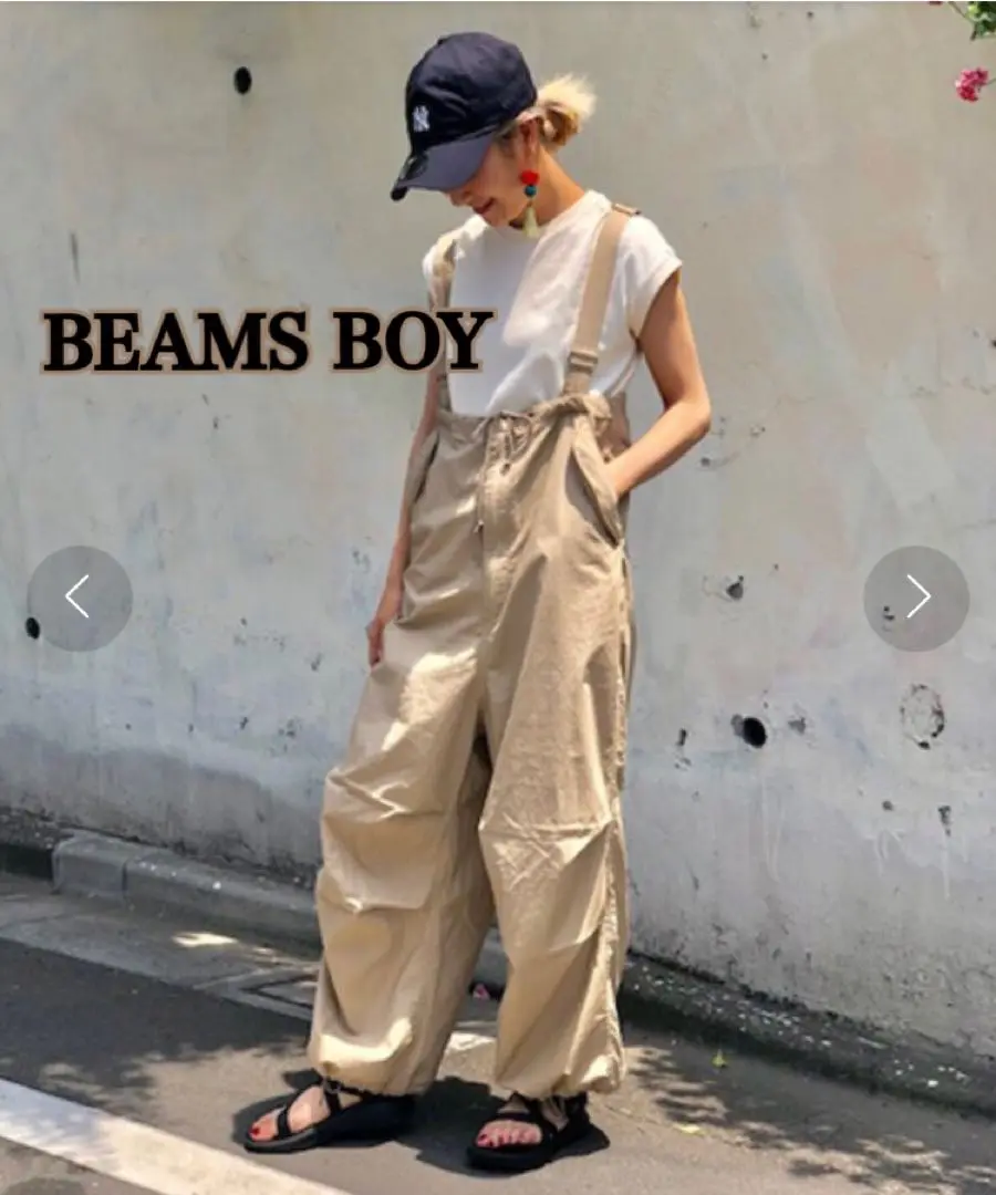 2025年最新】BEAMS BOY カラー：ベージュ系 サロペット