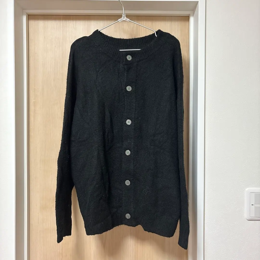 Thumbnail of Elno Rosette Black Cardigan L with Buttons