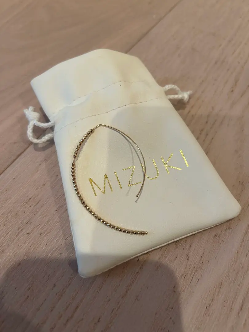 MIZUKI バナナフープピアス　【クリーニング済】 ゴールド　ラージ 楽天市場】MIZUKI ミズキ カットビーズ バナナフープ ラージ