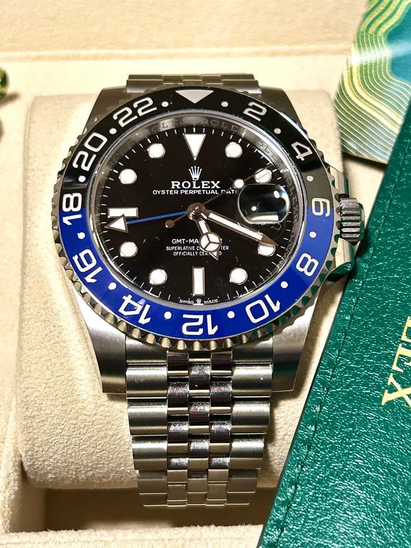 新品未使用　GMTマスターII　バットマン　掛け時計　非売品　拡大鏡 ROLEX GMTマスターⅡ バットマン 掛け時計 ❰新品未使用❱