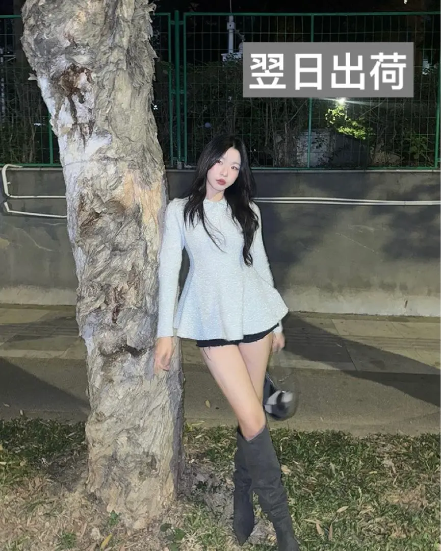 Bibiy. lisa pepuramu knit フリル付きセーター épine - bibiy ビビィ LISA PEPURAMU KNIT blackpink の通販 by