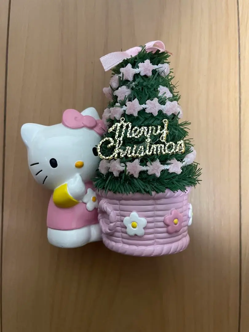 チャーミーキティ　クリスマスツリー　ジオラマ　サンリオ　ハローキティ　希少　レア レア】サンリオ ハローキティ 陶器製 ミニクリスマスツリー