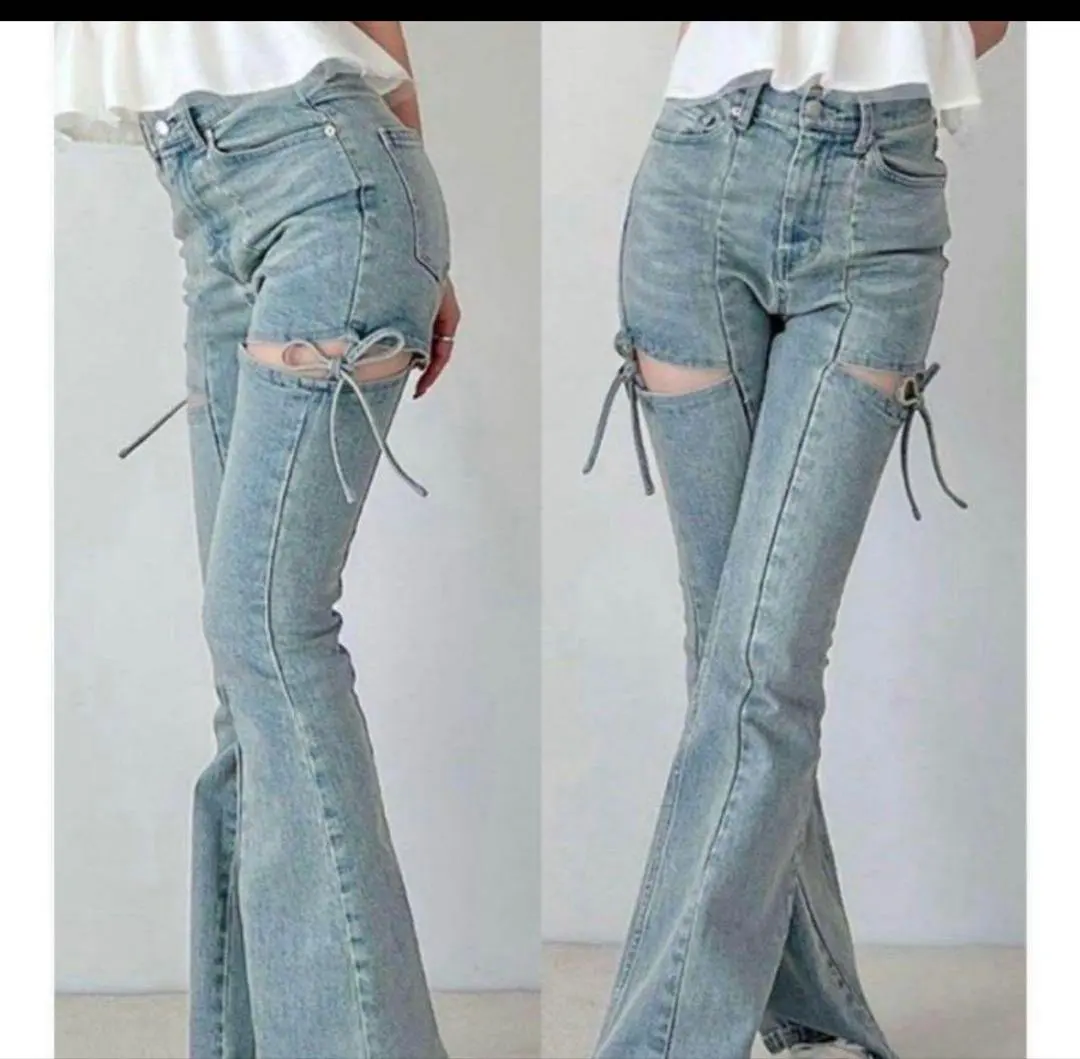 RESEXXY Cut-out Ribbon Denim Pants ‐ Mercari Japan: Shop from Japan