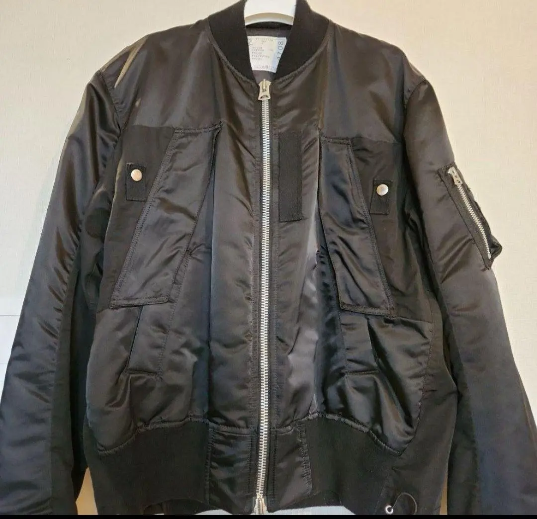 美品☆sacai 尼龍斜紋混紡飛行夾克 ma-1 男士 的縮圖