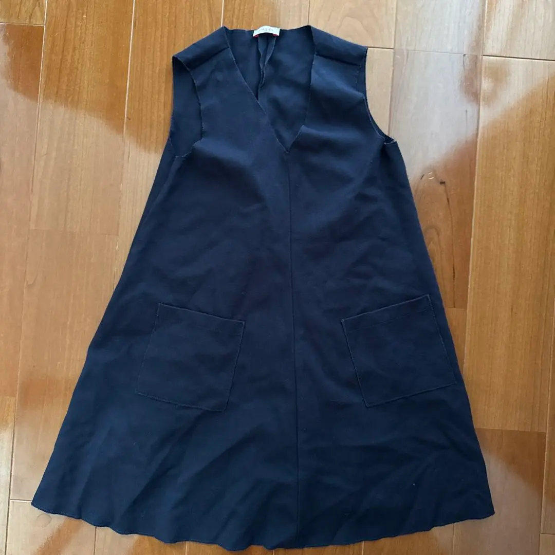 Thumbnail of Il Gufo Navy Sleeveless Dress