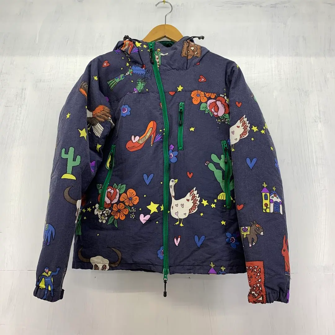 BEAMS購入Bohemiansのリバーシブルカラフルキャラクターダウンベスト