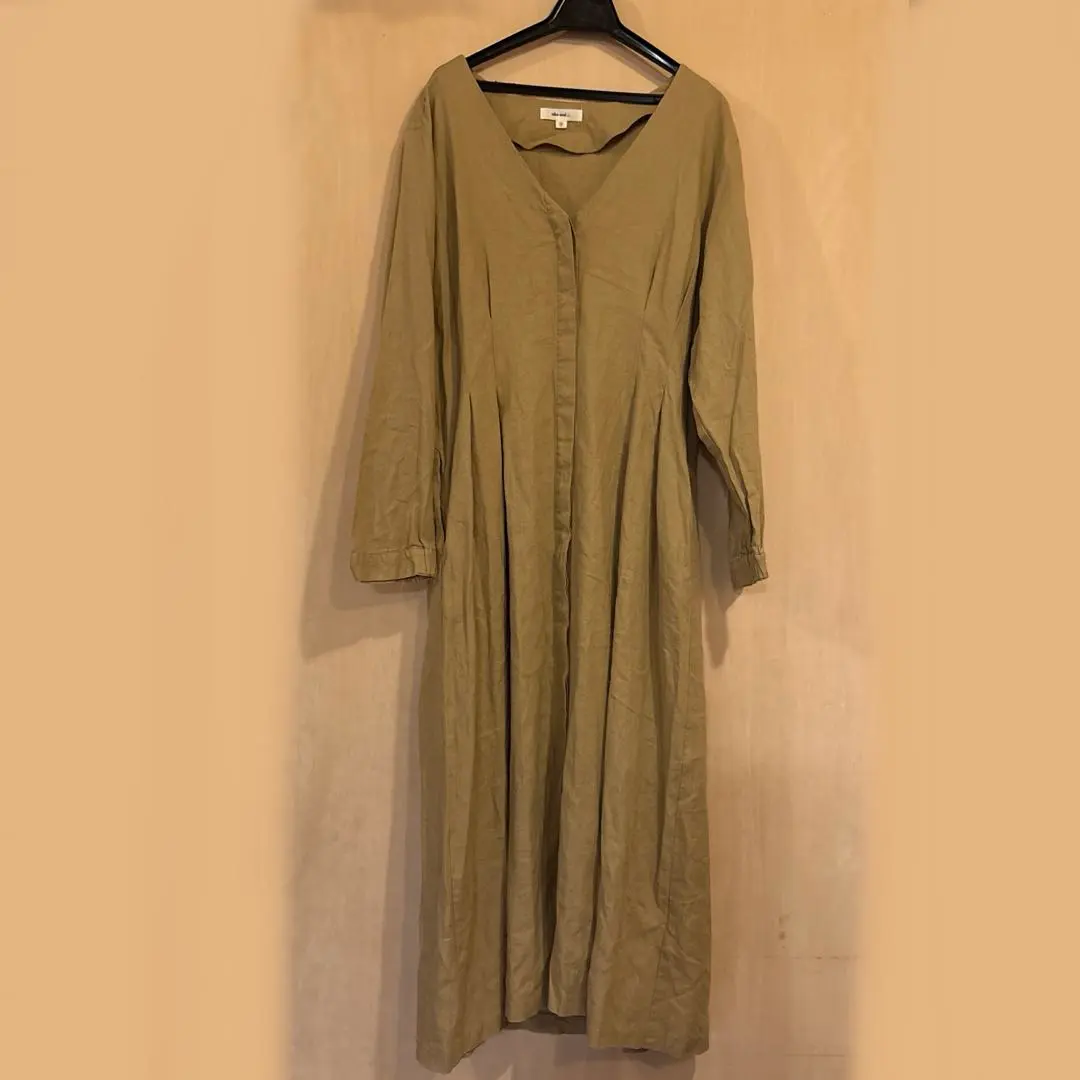 Thumbnail of Niko and… Long-sleeved long dress, size 3 (M), light brown, linen shirt