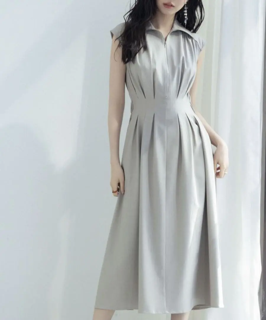 【未使用】腰部打褶中長裙 S 碼 的縮圖