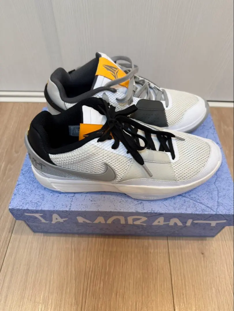 シューズ(男性用) Nike Ja 1 Hunger \"Light Smoke Grey\" Nike Ja 1 Hunger DR8786-100 Light Smoke Grey White Black