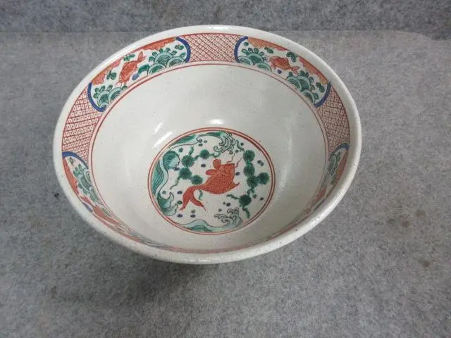 犬山焼（イヌヤマヤキ） 茶碗 尾関作十郎造 色絵雲錦手茶碗 共箱