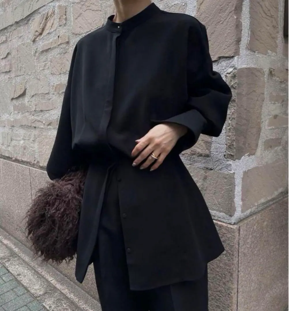 Thumbnail of UND WAIST BLOUSING BLOUSE Black