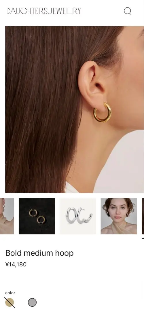 新品！daughters jewelry スモールフープピアス　※購入日写真添付 Basic small hoop - DAUGHTERS JEWELRY