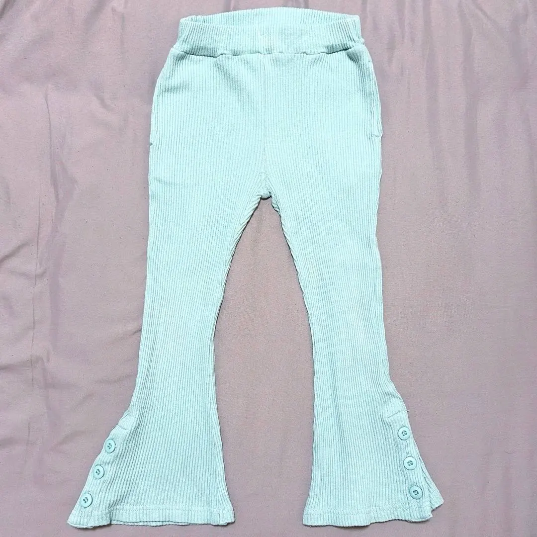 Thumbnail of 110cm My Little Wonder Rib Flare Pants Mint Green