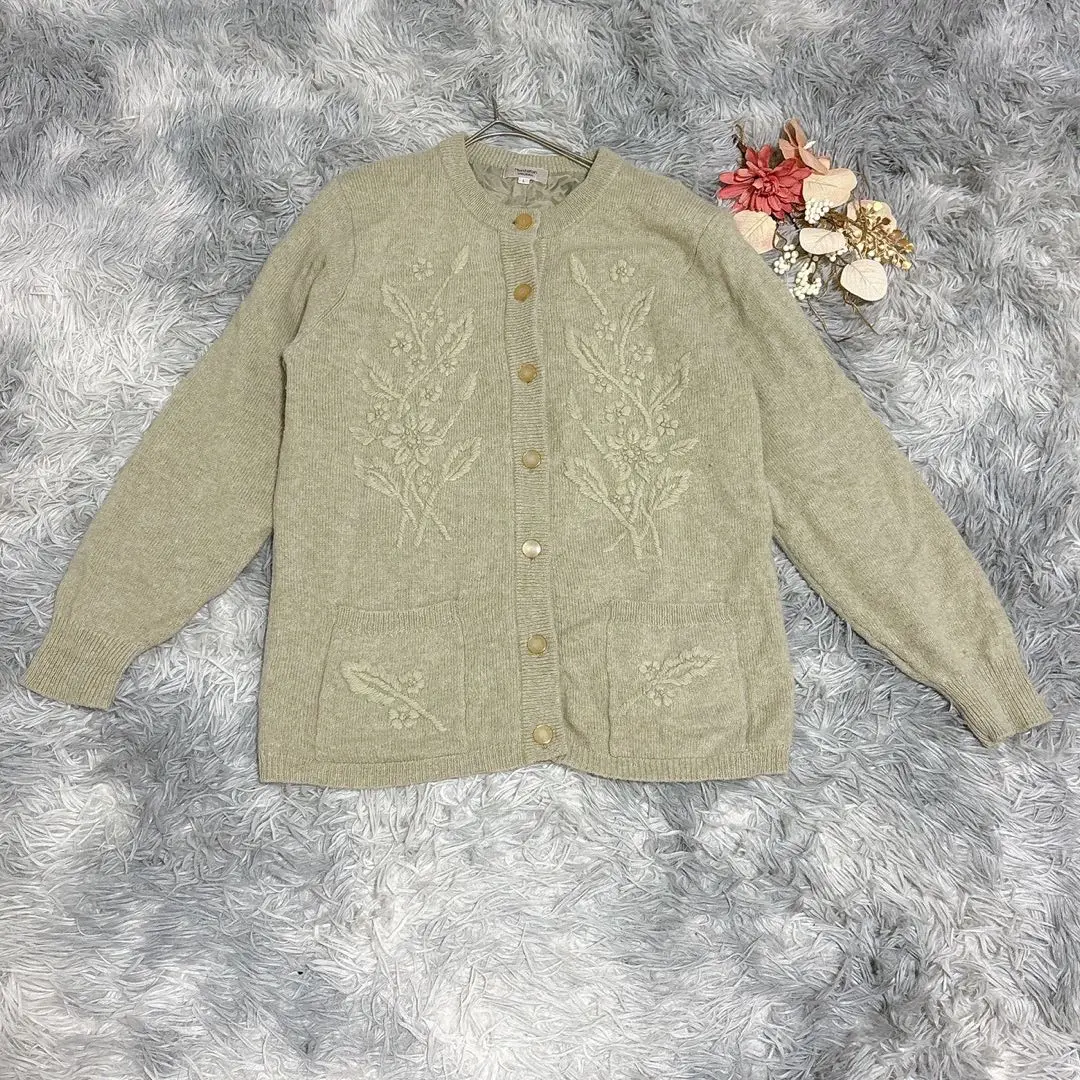 Thumbnail of Montafon (L) Long Sleeve Cardigan, Wool Blend, Angora Blend