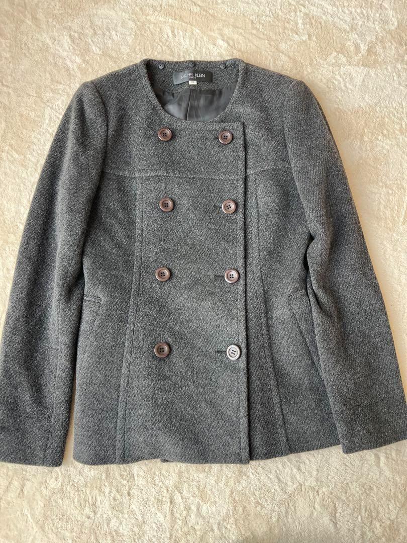 Thumbnail of MICHELKLEIN Michel Klein Angora Blend Wool Collarless Coat M