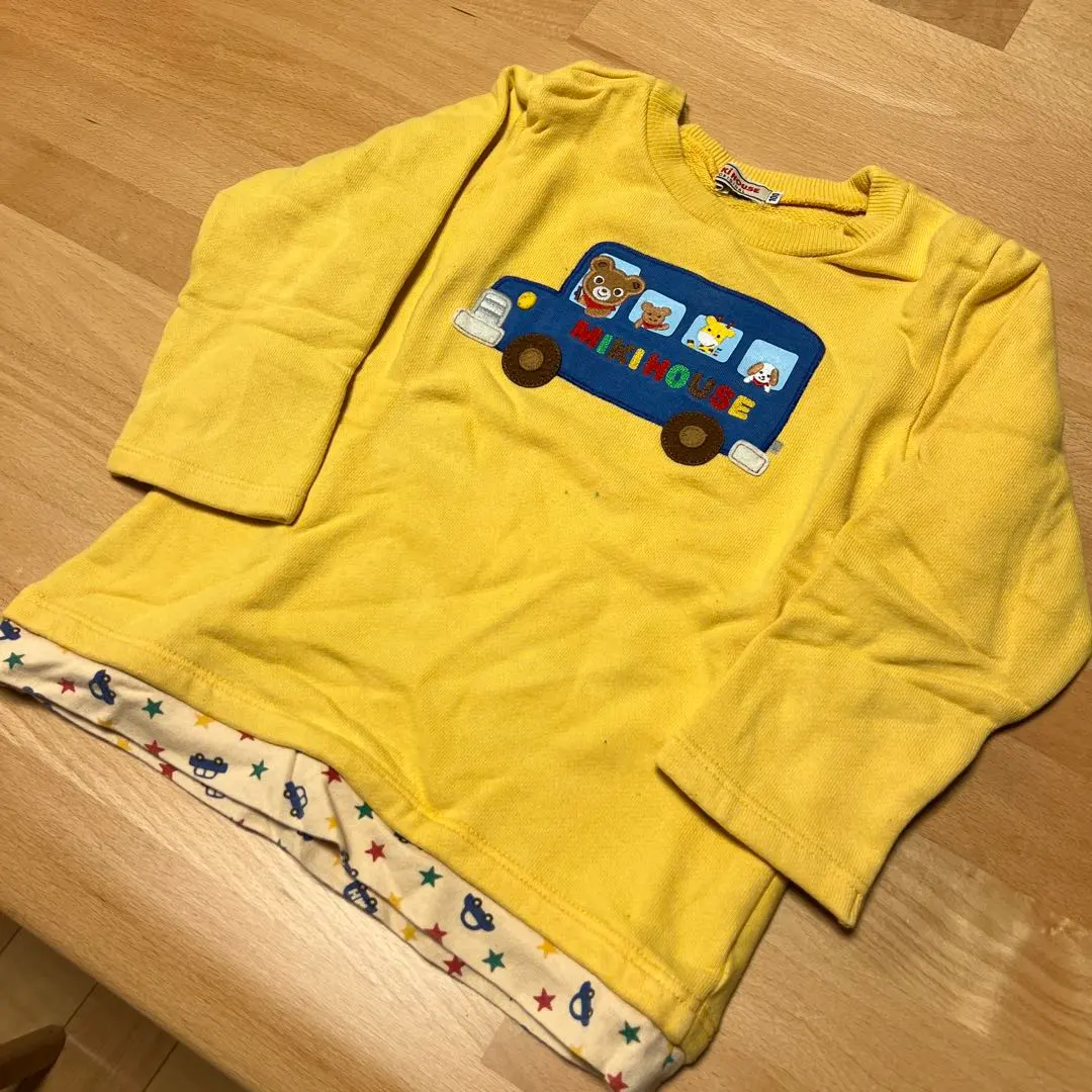 Thumbnail of Mikihouse Putti-kun School Bus and Friends Motif Sweatshirt 100cm