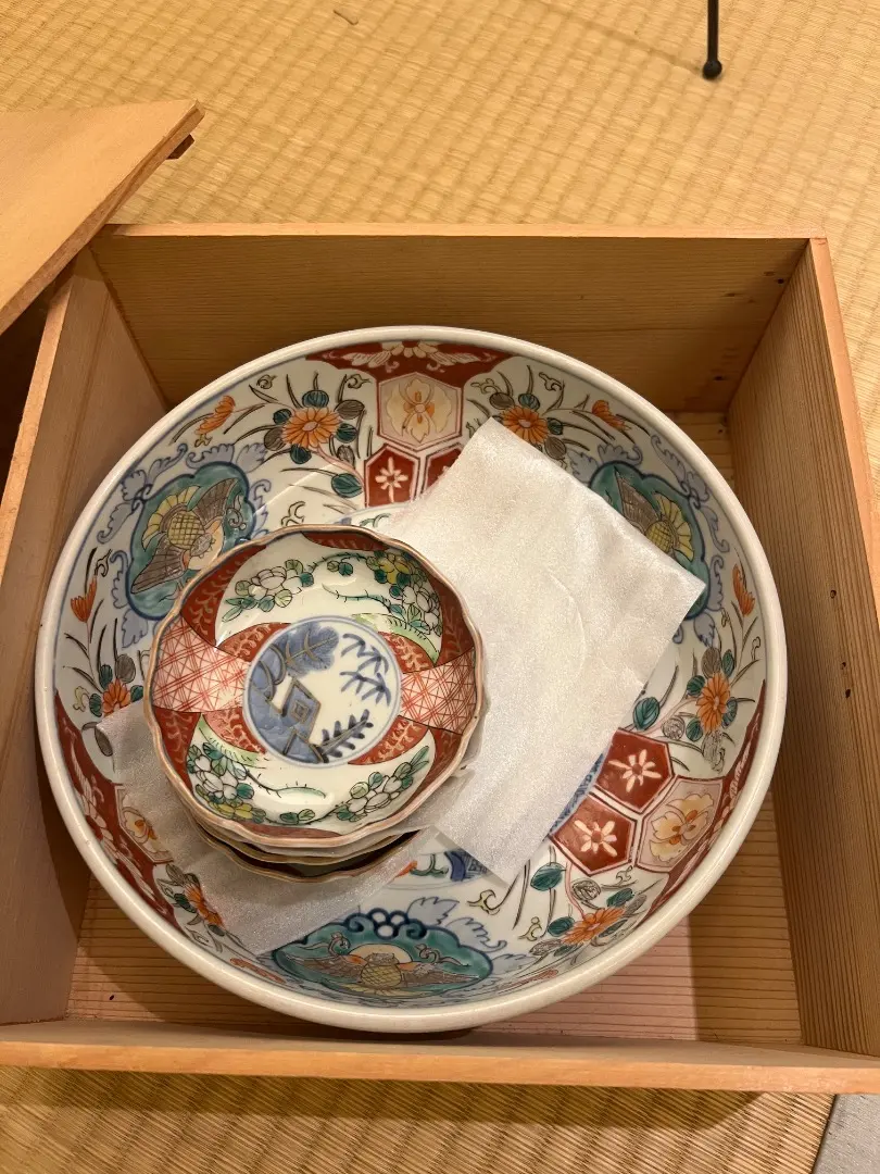 古董伊万里沙拉碗套組 的縮圖