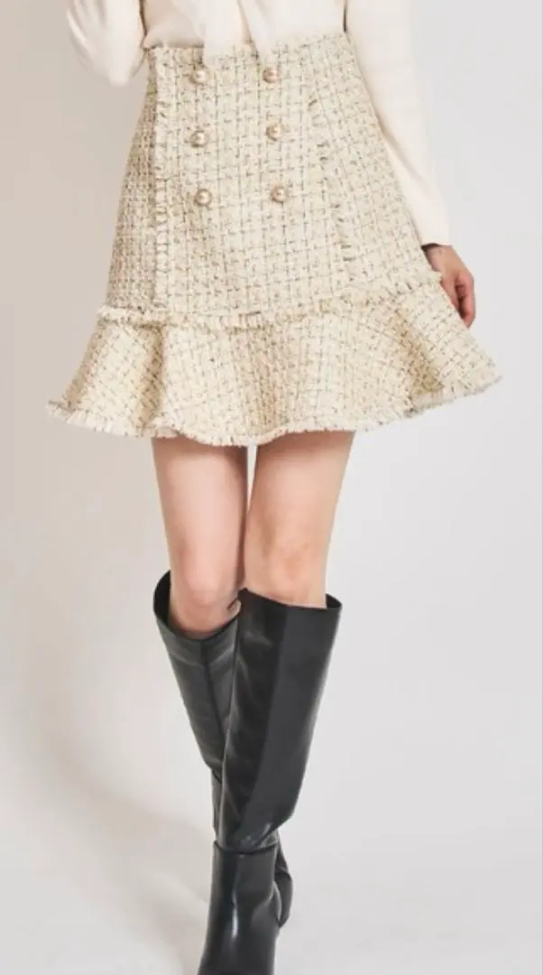 Thumbnail of 31 Sons de mode Fringe Tweed Mini Skirt