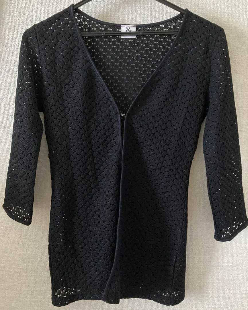 Thumbnail of Cardigan, Black, Lace, Size M