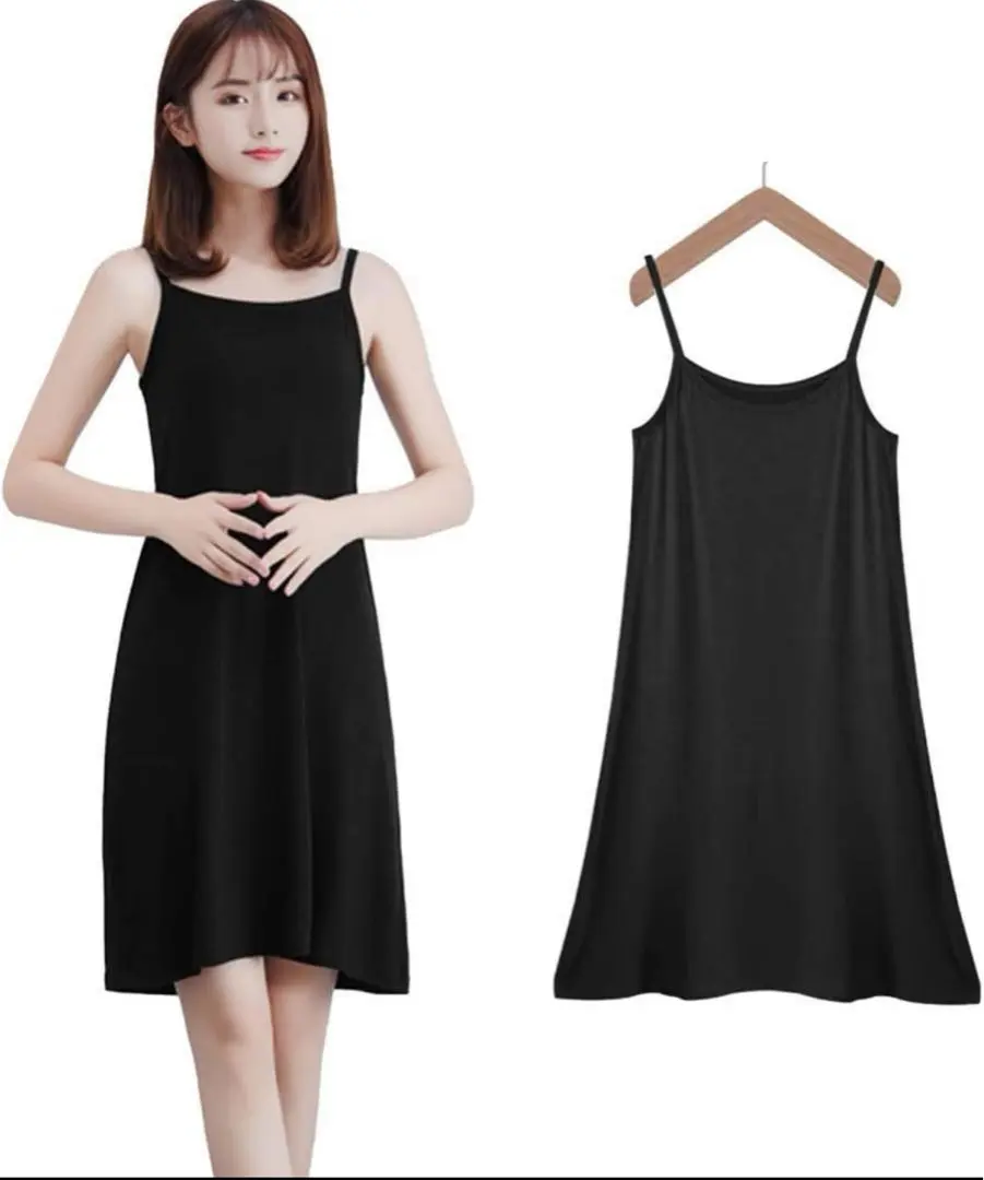 【新品】L碼 襯裙 女士 襯裙 吊帶連衣裙 莫代爾 的縮圖