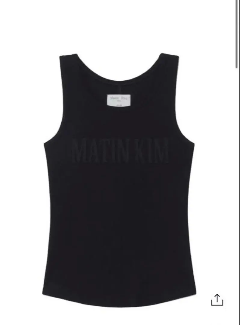 matin kim ロゴタンクトップ　ブラック ロゴ Matin Kim(マーティンキム) タンクトップ(レディース