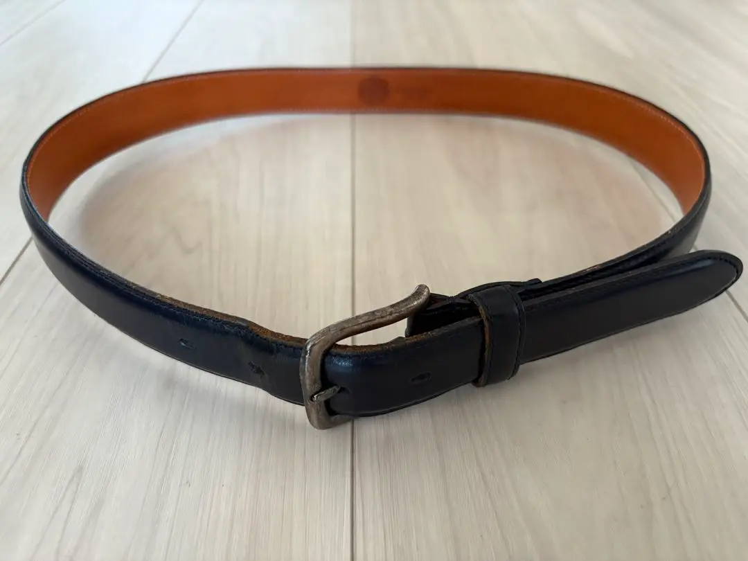 GANZOBRIDLE (ブライドル)ベルト(フェザー) Sブラック 新品未使用 BRIDLE(ブライドル) ベルト(1枚仕立て) S｜ブライドルレザー｜最