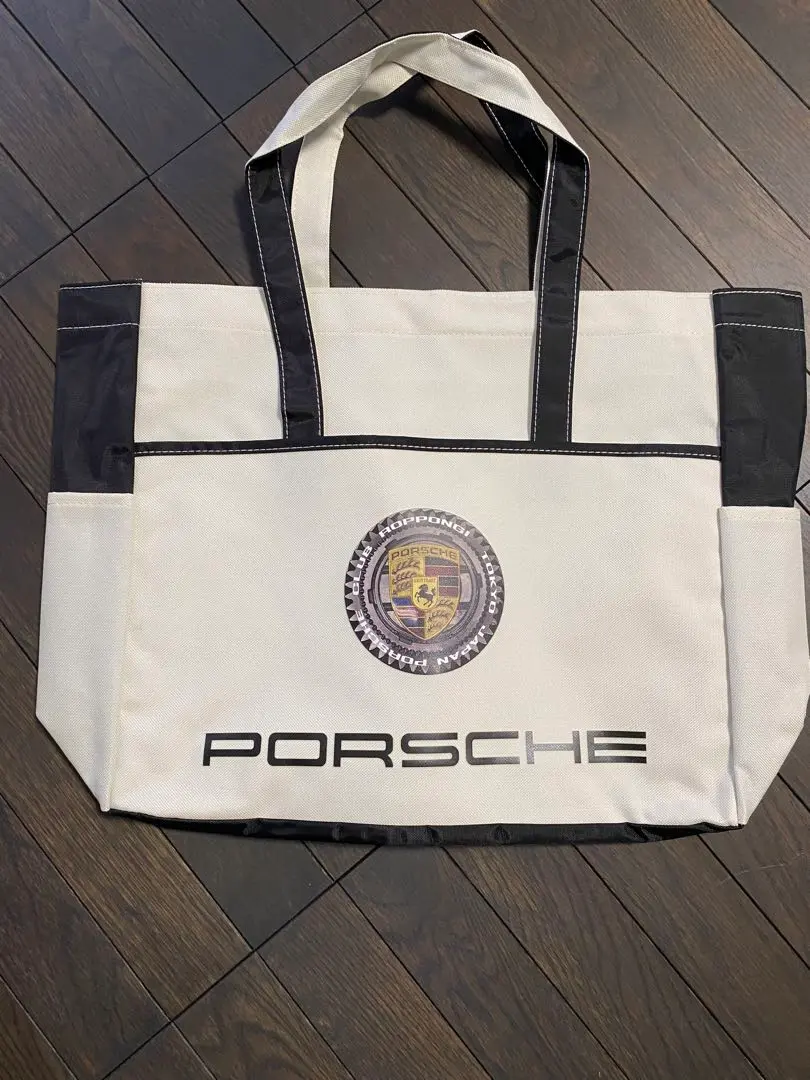 Porsche トートバッグ　新品未使用 未使用級 PORSCHE ポルシェ トートバッグ 大容量A4 ボーダー