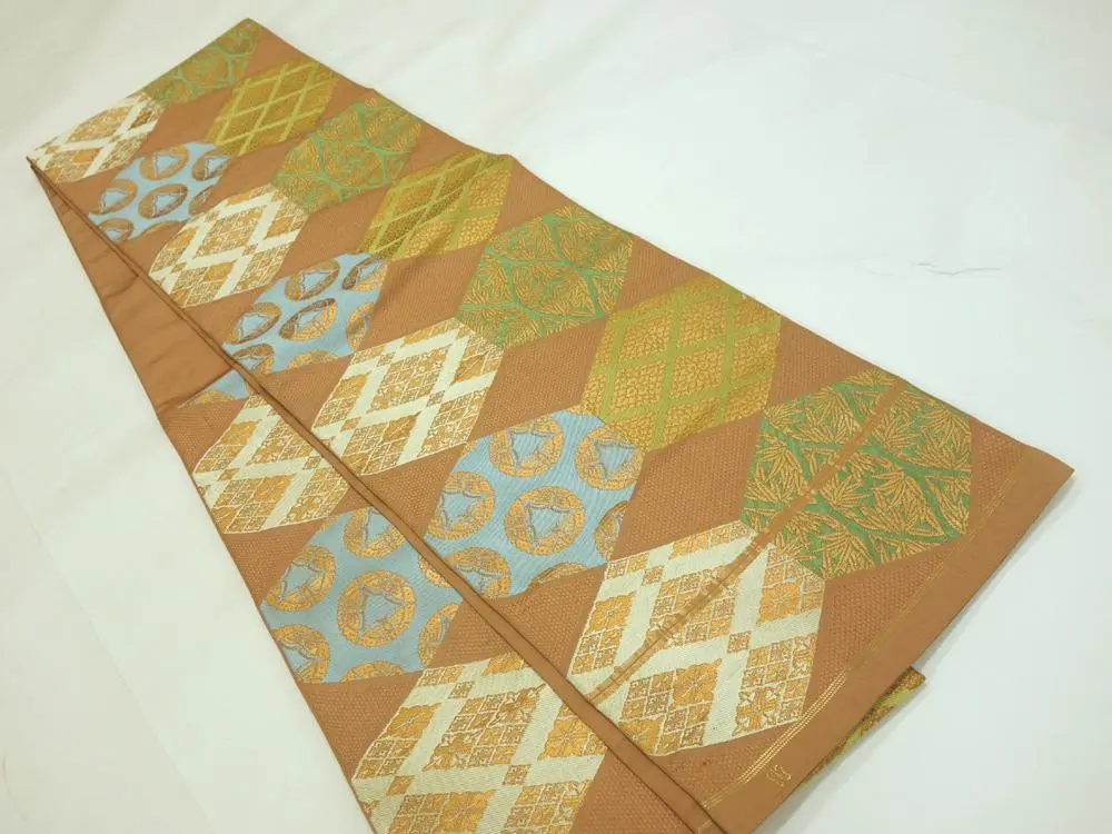 Thumbnail of Used, very good condition, fukuro obi with tortoise shell pattern, pink beige ■N70818-12